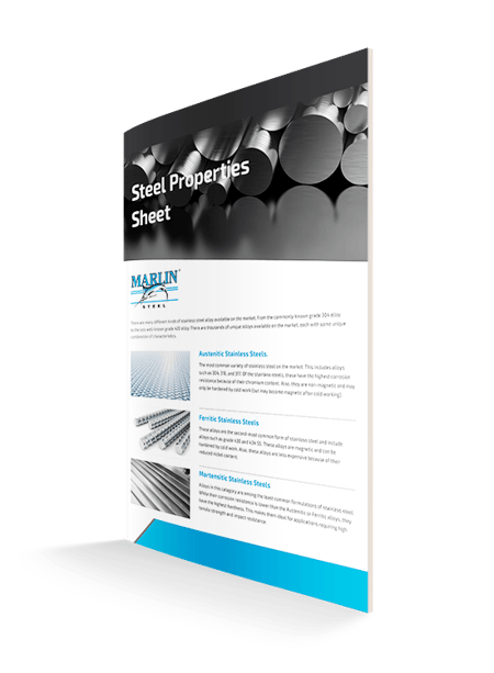 Stainless Steel Properties Reference Sheet Marlin Steel